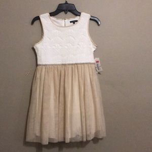 White and gold dress